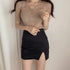 Split Elegant Casual Slim Fitted Skirt